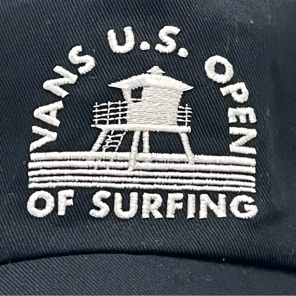 Vans U.S. Open of Surfing Adjustable Black Cotton Ball Cap by VANS Off the Wall